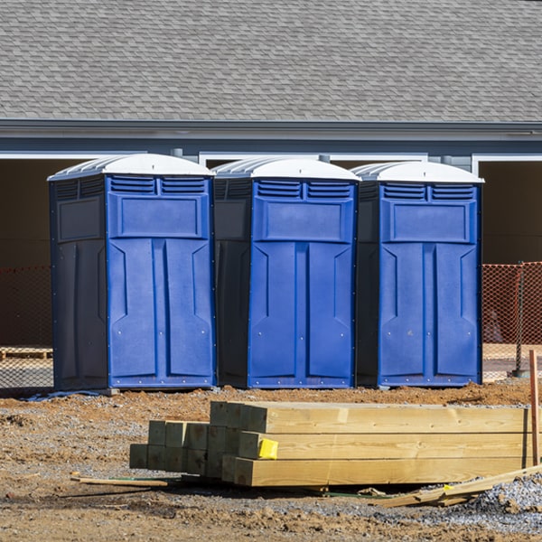 how often are the porta potties cleaned and serviced during a rental period in Sunset